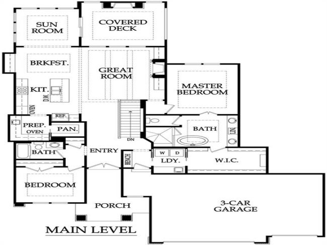 Main level floor plan